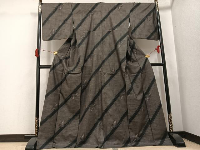 平和屋着物●本場大島紬 カタス7マルキ 総絣 ロング丈 正絹 逸品 AABI8613ph