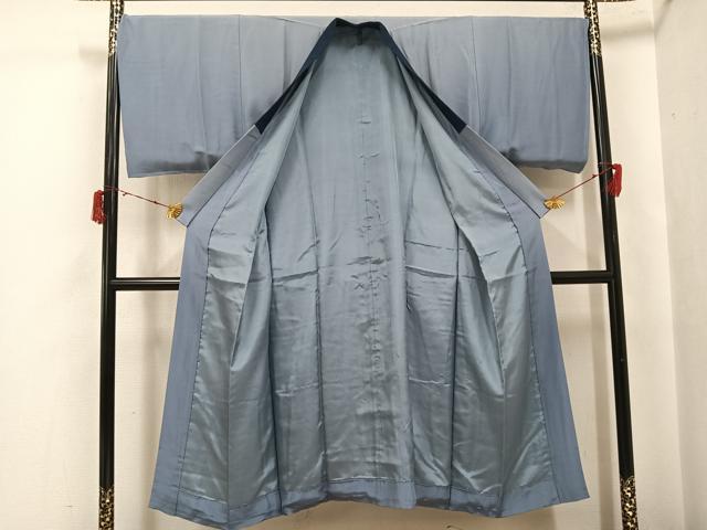 平和屋着物●男性 長襦袢 袷 鷹 松 金彩 正絹 逸品 AABI8621ph
