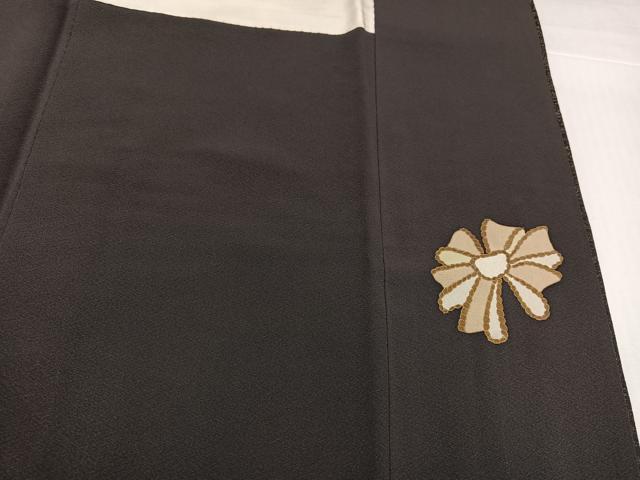平和屋着物●訪問着 駒刺繍 結び紐文 金彩 金通し地 正絹 逸品 AABI8629ph