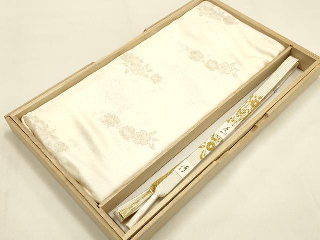 平和屋本店●和装小物 帯締め・帯揚げセット 礼装用 高麗組 綾出し 金糸 正絹 逸品 未使用 AABI8646ay