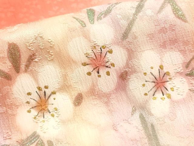 平和屋本店●和装小物 帯締め・帯揚げセット 大和組 金糸 枝花文 暈し染め 金銀彩 正絹 逸品 未使用 AABI8652ay
