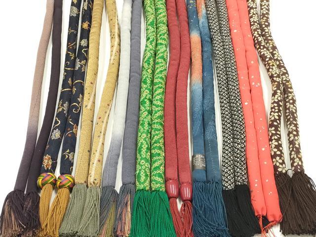 平和屋着物●和装小物 上質な帯締め10本セット 丸ぐけ 金糸 金銀彩 暈し染め あわじ玉 撚り房 逸品 未使用品あり AABI8656ay
