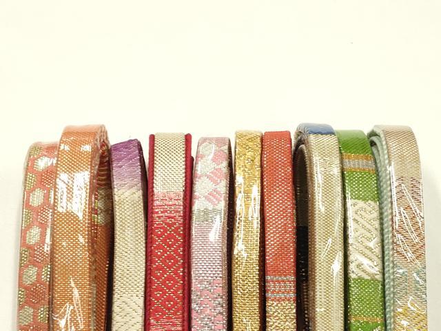 平和屋着物●和装小物 上質な帯締め10本セット 本場筑前博多織 佐賀錦 金銀糸 GOTO 正絹 逸品 未使用 AABI8663ay