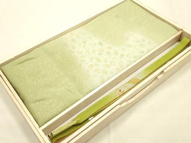 平和屋本店●和装小物　帯締め・帯揚げセット　高麗組　刺繍　草花文　金糸　金彩　逸品　未使用　AABG0776ay 平和屋オンライン｜リユースでサステナブル｜和装小物コレクション一覧