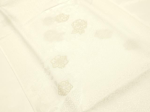 平和屋本店●和装小物 帯締め・帯揚げ・扇子セット 礼装用 唐組 辻が花 金糸 亀房付き 正絹 逸品 未使用 AABI8689ay