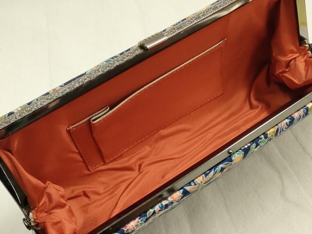 平和屋着物▼和装小物 和装バッグ・草履セット クラッチバッグ 草花文 源氏車 逸品 未使用 AABI8703ay