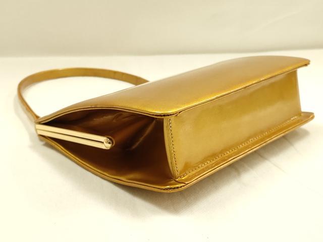 平和屋着物▼和装小物 和装バッグ・草履セット ハンドバッグ エナメル 逸品 AABI8715ay