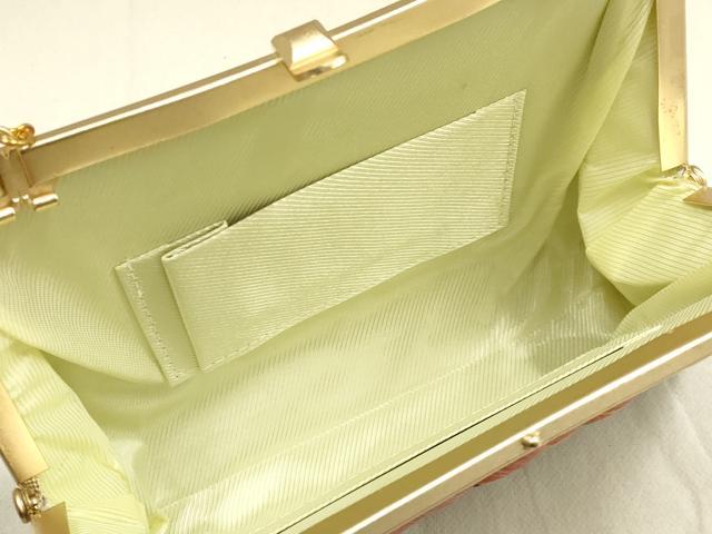 平和屋着物▼和装小物 和装バッグ・草履セット 佐賀錦 ハンドバッグ クラッチバッグ 地紙花文 金糸 逸品 AABI8718ay