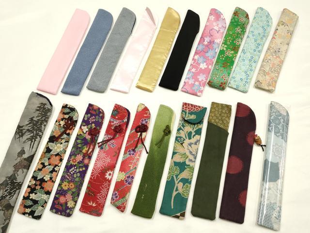 平和屋着物▼和装小物 扇子袋 花柄 束ね熨斗 丸文 ちりめん 金糸 金彩 逸品 AABI8737ay