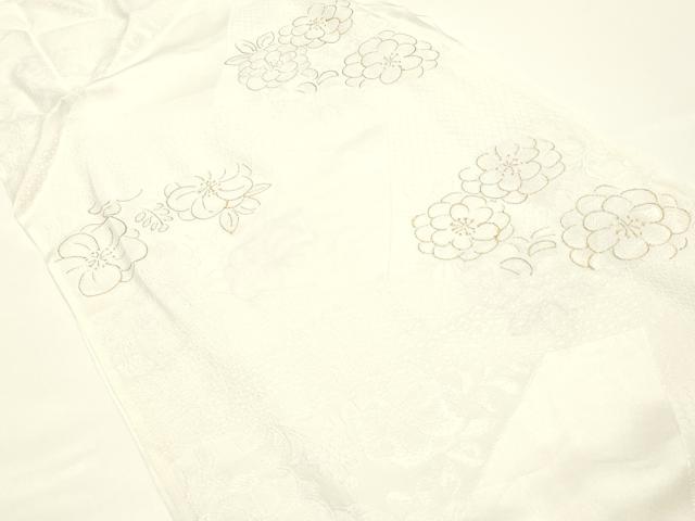 平和屋着物●和装小物 帯締め・帯揚げセット 礼装用 平組 切嵌花文 金糸 金銀彩 亀房付き 逸品 未使用 AABI8750ay