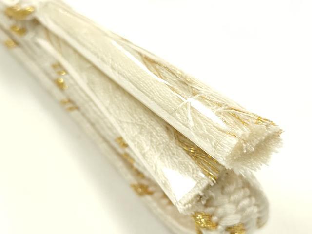 平和屋着物●和装小物 帯締め・帯揚げセット 礼装用 平組 切嵌花文 金糸 金銀彩 亀房付き 逸品 未使用 AABI8750ay