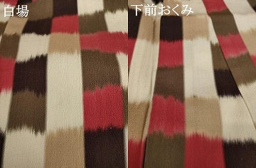平和屋着物●お召 市松文 正絹 逸品 未使用 AABI8803ck