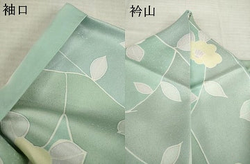 平和屋着物●上質な小紋 椿 正絹 逸品 AABI8818ck