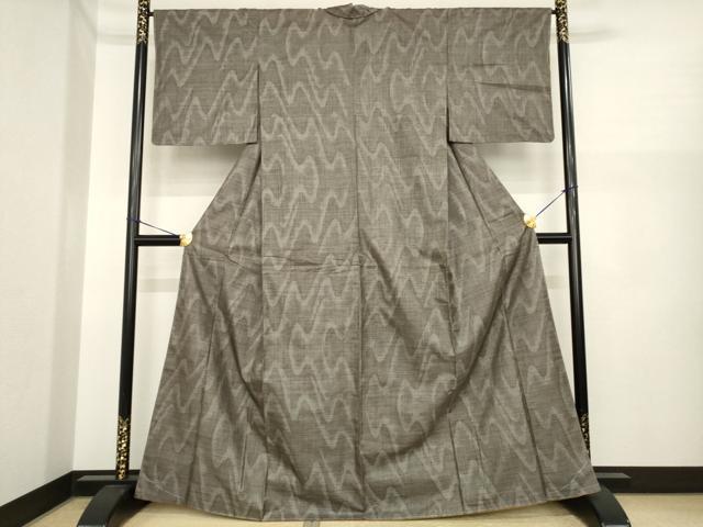 平和屋着物●本場大島紬 カタス9マルキ 流水文 正絹 逸品 AABI8824ck