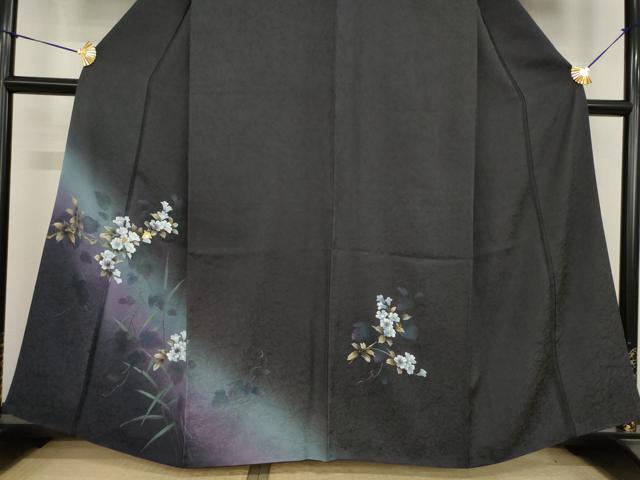 平和屋着物●訪問着 螺鈿 草花文 暈し染め 金彩 正絹 逸品 AABI8832ck