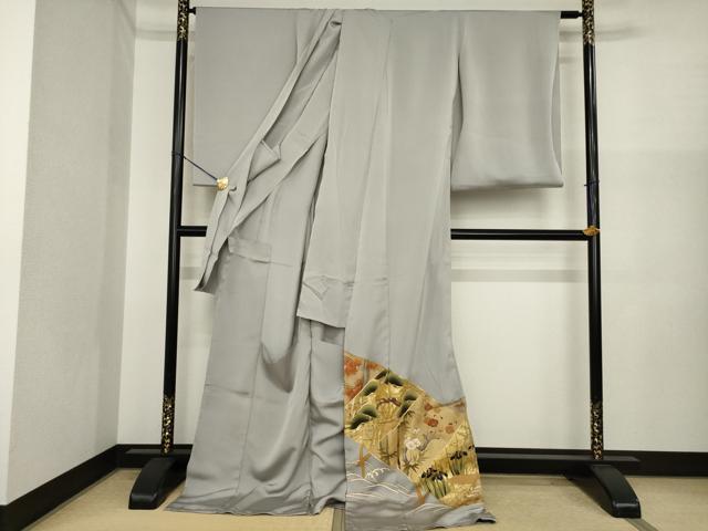 平和屋着物●色留訪問着 駒刺繍 吉祥文 金彩 仮絵羽 正絹 逸品 未使用 AABI8848ck