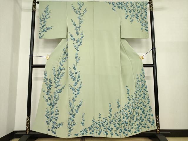 平和屋着物●人間国宝 五代 田畑喜八 訪問着 枝花文 正絹 逸品 AABI8859ck