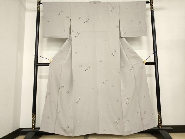 平和屋着物●上質な小紋 丸文 正絹 逸品 AABI8876ck