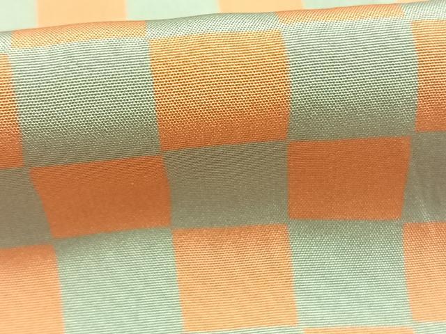 平和屋着物●長襦袢 無双仕立て 市松文様 半衿刺繍 正絹 逸品 AABI8882fy