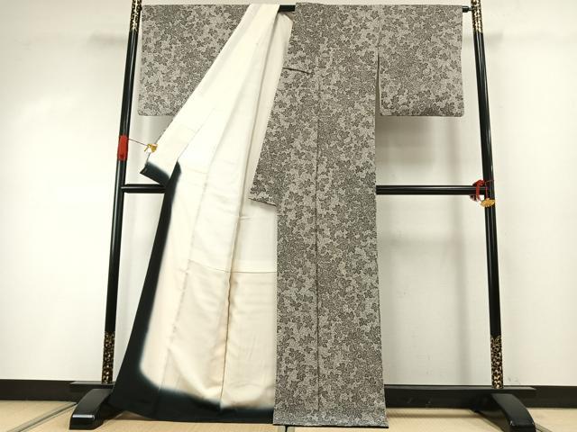 平和屋着物●訪問着 舞葉文 正絹 逸品 AABI8883fy