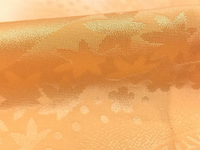 平和屋着物●長襦袢 無双仕立て 舞花地紋 暈し染め 半衿刺繍 正絹 逸品 AABI8887fy