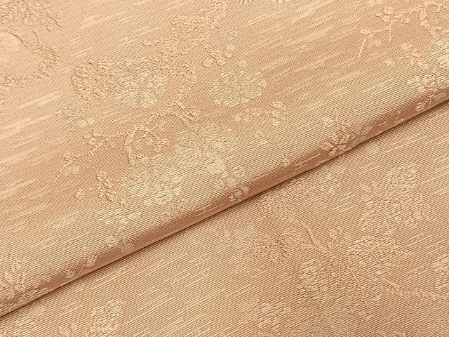 平和屋着物●中井淳夫 色無地 枝梅桐地紋 水柿色 正絹 逸品 AABI8892fy