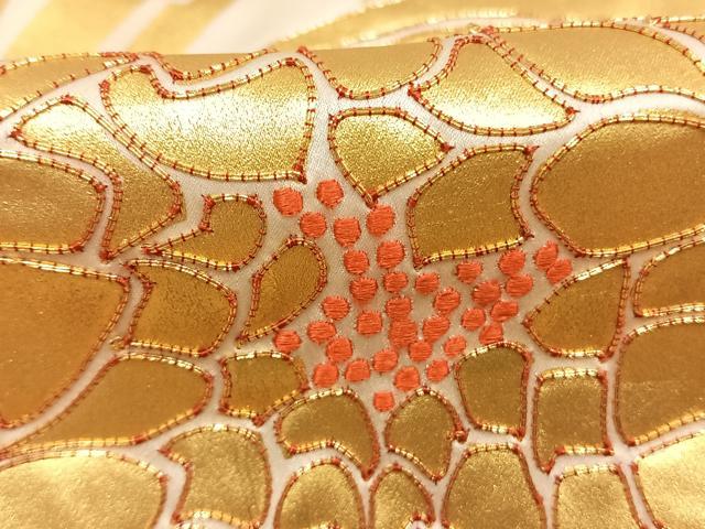 平和屋着物●豪華振袖 駒刺繍 乱菊 金彩 正絹 逸品 AABI8907fy