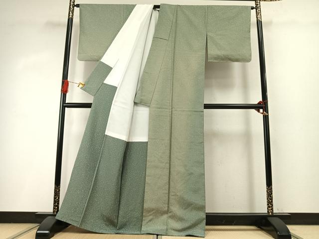 平和屋着物●白山紬 散らし文様 正絹 逸品 AABI8909fy
