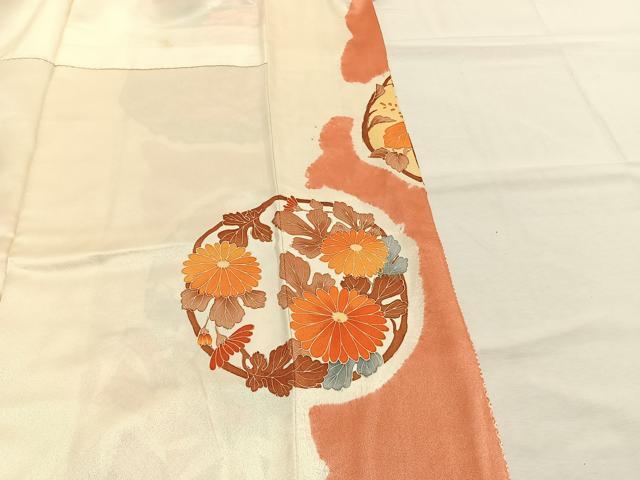 平和屋着物●豪華振袖 駒刺繍 絞り 草花文 金彩 三越扱い 正絹 逸品 AABI8913fy