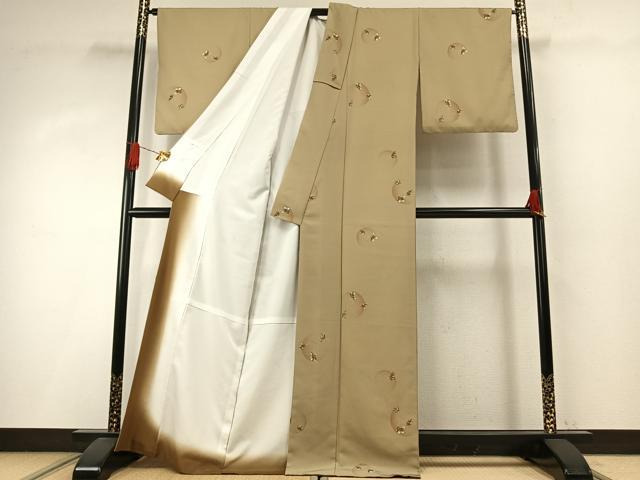 平和屋着物●小紋 舞花文 洗える着物 AABI8918fy