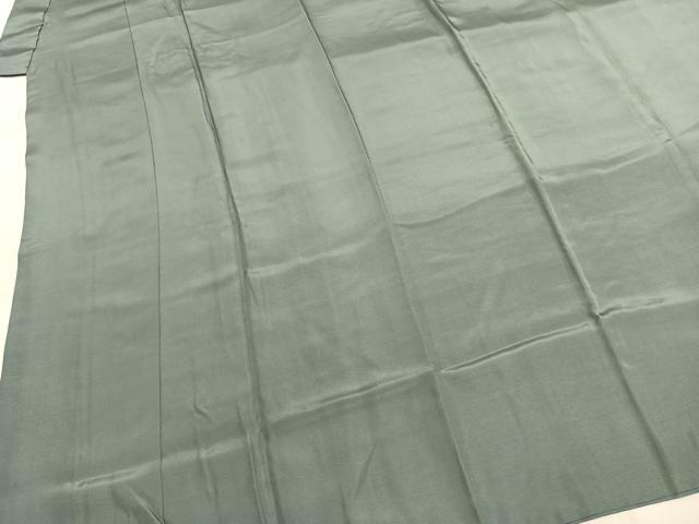 平和屋着物●男性 色無地 千草色 正絹 逸品 AABI8934fy