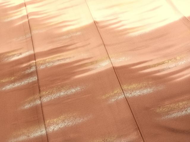 平和屋着物●訪問着 霞文 暈し染め 反端付き 正絹 逸品 AABI8942fy