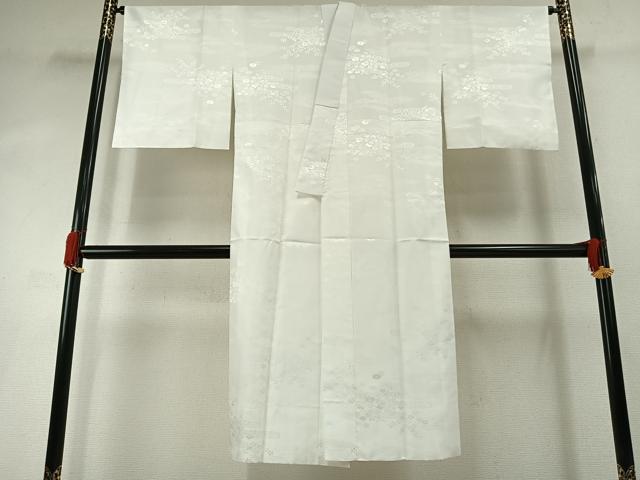 平和屋着物●長襦袢 袷 草花地紋 洗える着物 未使用 AABI8958fy