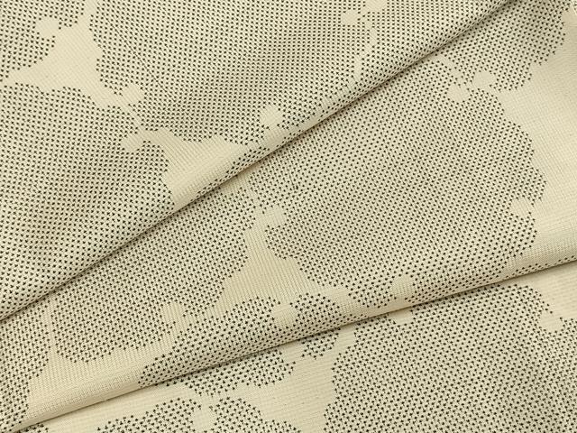 平和屋着物●本場大島紬 白大島 カタス9マルキ 雪輪文 正絹 逸品 AABI8961fy