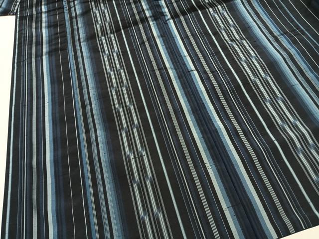 平和屋着物●上質な紬 縞 正絹 逸品 AABI8973fy