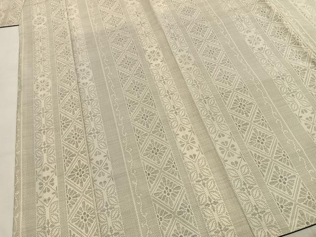 平和屋着物●本場大島紬 白大島 カタス9マルキ 花間道 正絹 逸品 AABI8976fy