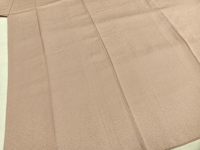 平和屋着物●京加賀友禅 百貫達雄 色無地 霞地紋 灰桜色 正絹 逸品 AABI8987fy