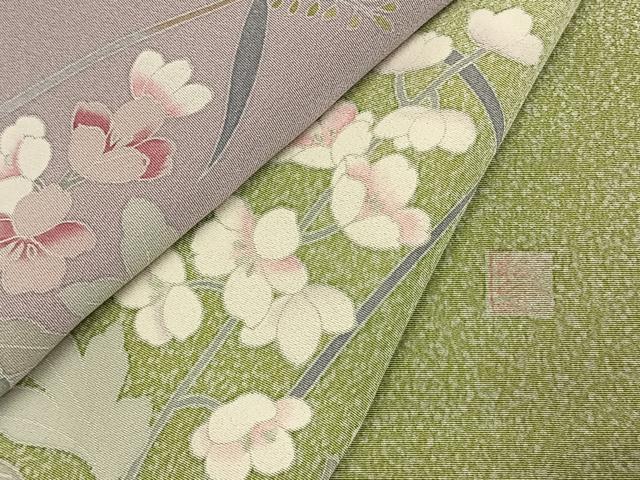 平和屋着物●訪問着 友禅 作家物 草花文 暈し染め 正絹 逸品 AABI8991fy