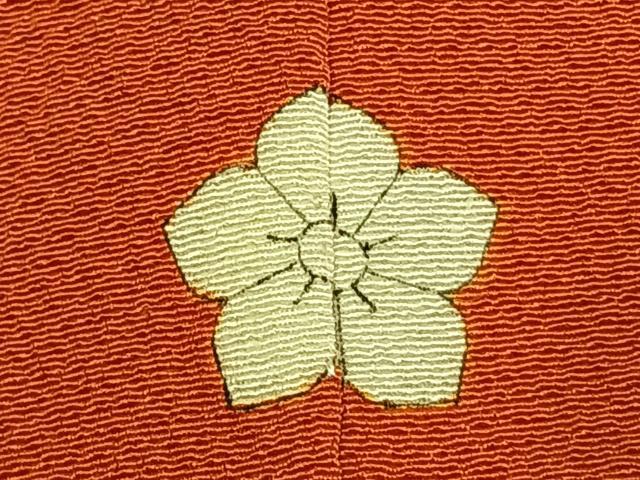 平和屋着物●豪華振袖 色無地 丹色 正絹 逸品 未使用 AABI9013fy