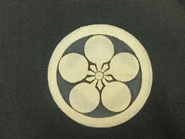 平和屋着物●男性 黒紋付 正絹 逸品 AABI9033fy