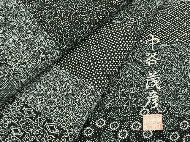 平和屋着物●中谷茂彦 小紋 百柄 正絹 逸品 AABI9034fy
