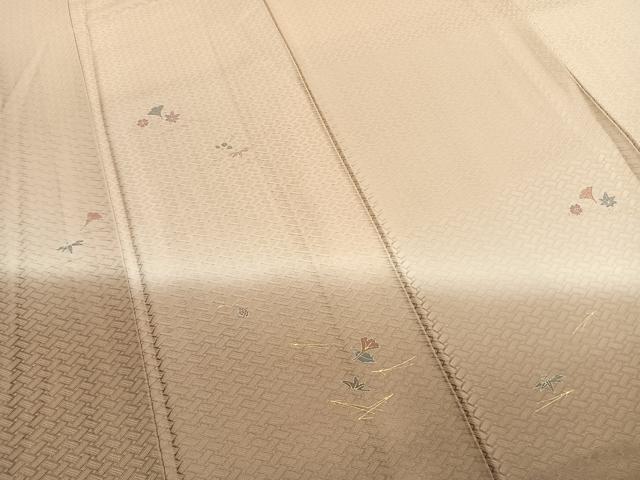 平和屋着物●訪問着 作家物 楓 銀杏 舞花文 暈し染め 金彩 正絹 逸品 AABI9067fy