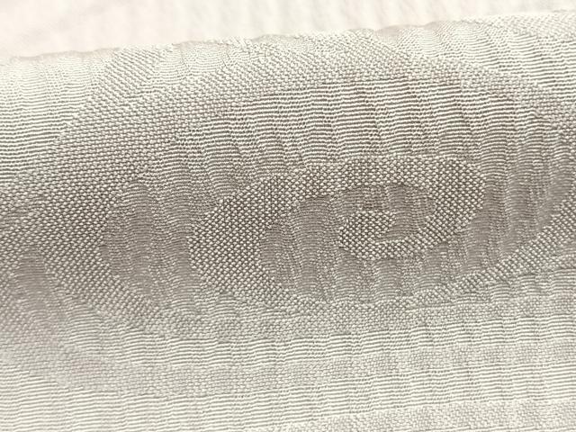 平和屋着物●上質な色無地 渦巻地紋 白花色 正絹 逸品 AABI9073fy