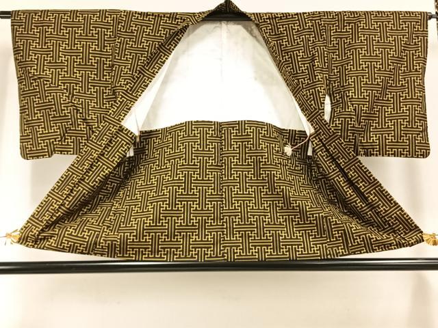 平和屋着物●本場大島紬 龍郷絣 秋名バラ アンサンブル 正絹 逸品 AABI9075fy