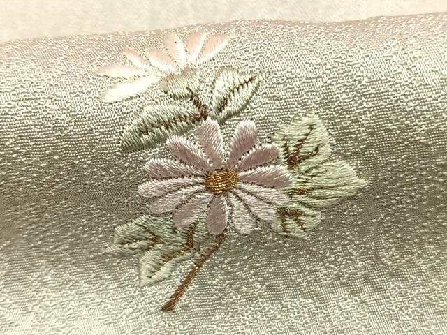 平和屋着物●色留訪問着 紫孫 総刺繍 草花文 暈し染め 金糸 仮絵羽 正絹 逸品 未使用 AABI9076fy