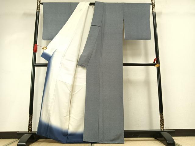 平和屋着物●江戸小紋 鮫小紋柄 浜ちりめん 反端付き 正絹 逸品 AABI9099fy