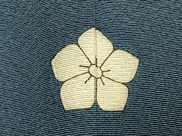 平和屋着物●本草木染作家 瑞寶 色無地 紺鼠色 正絹 逸品 AABI9103fy