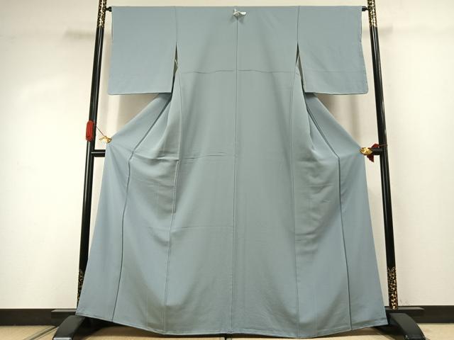 平和屋着物●上質な色無地 水色 正絹 逸品 未使用 AABI9110fy