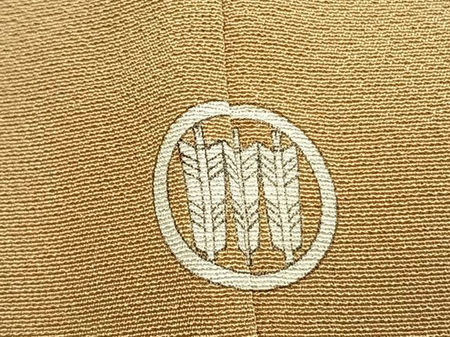 平和屋着物●上質な色無地 枯色 正絹 逸品 AABI9118fy