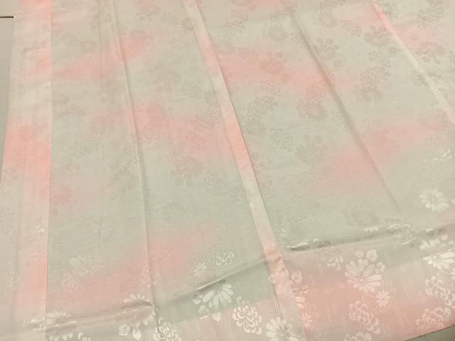 平和屋着物●振袖用長襦袢 無双仕立て 草花地紋 暈し染め 洗える着物 AABI9123fy